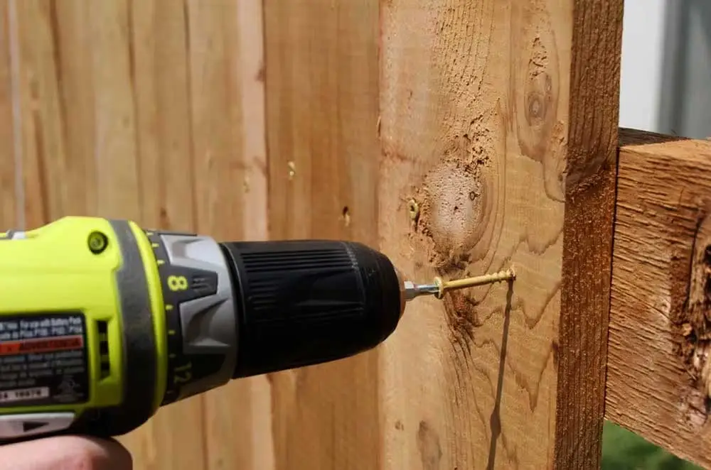 a fence being repaired